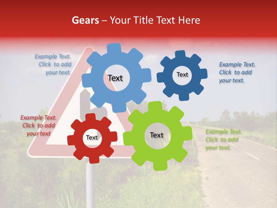 Warning Curve Outdoors PowerPoint Template