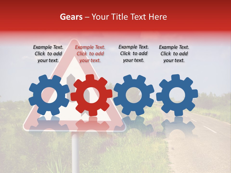 Warning Curve Outdoors PowerPoint Template