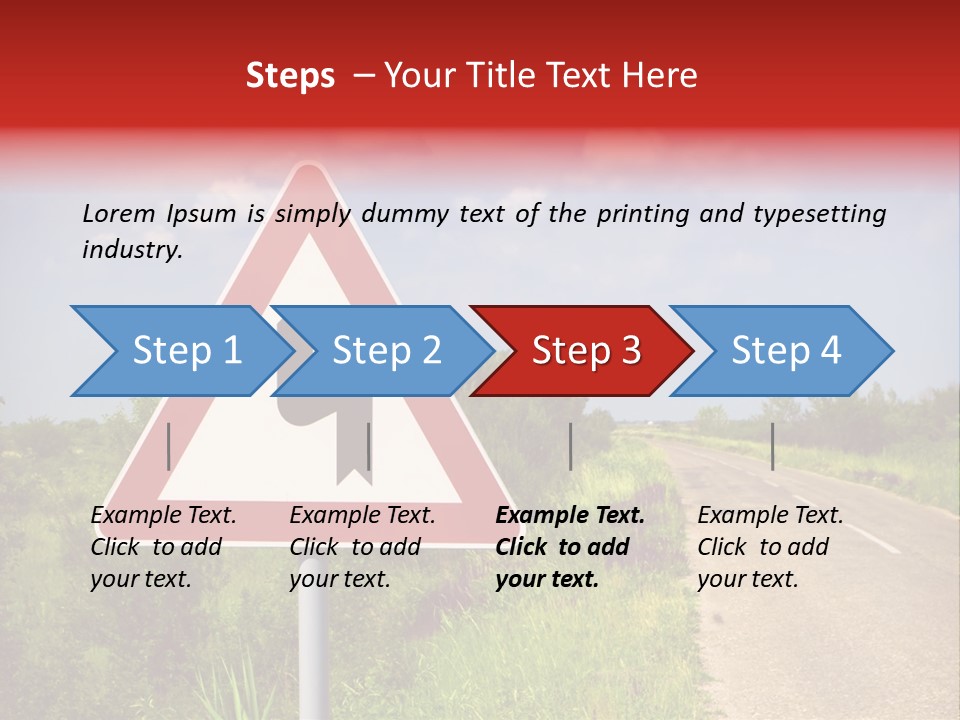 Warning Curve Outdoors PowerPoint Template