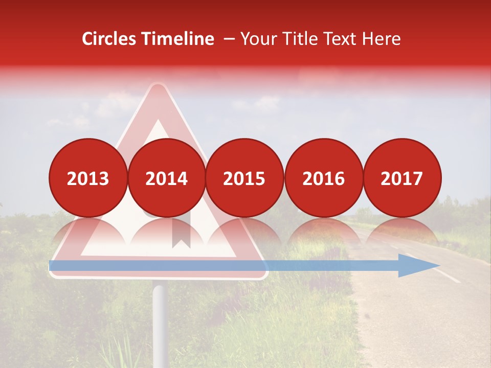 Warning Curve Outdoors PowerPoint Template