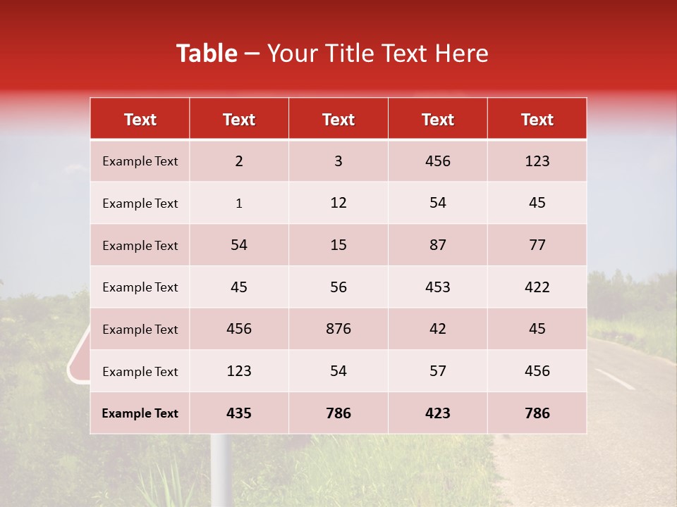 Warning Curve Outdoors PowerPoint Template