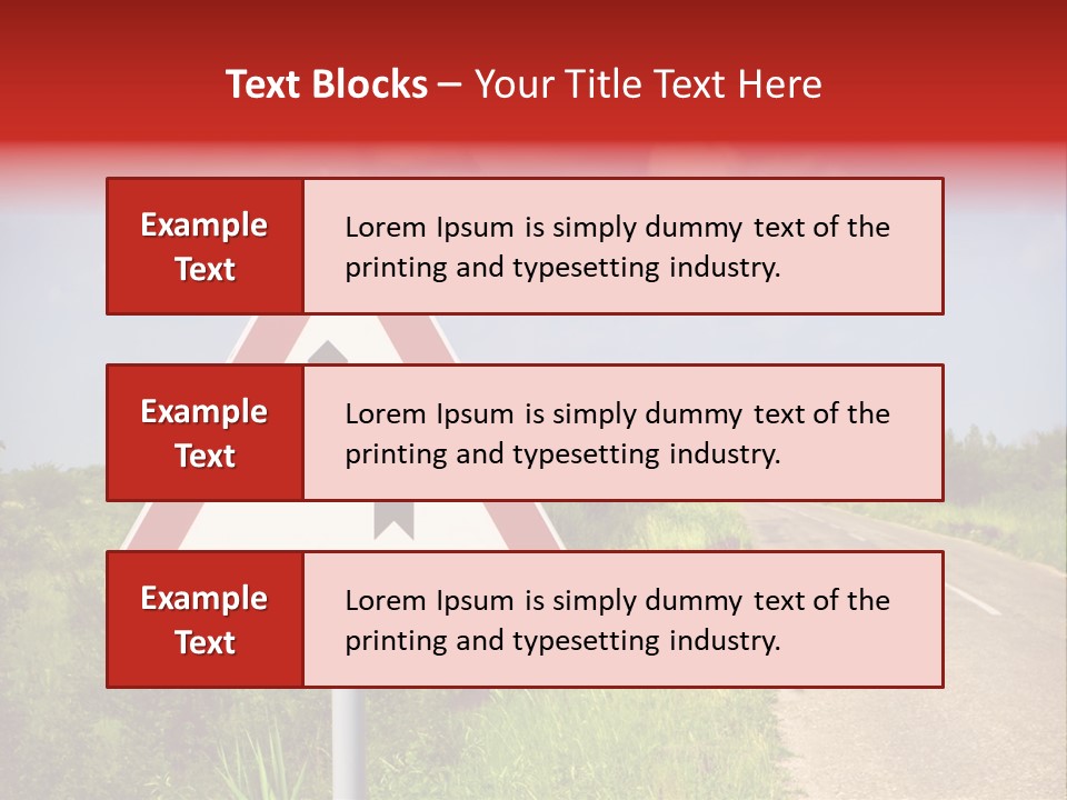 Warning Curve Outdoors PowerPoint Template
