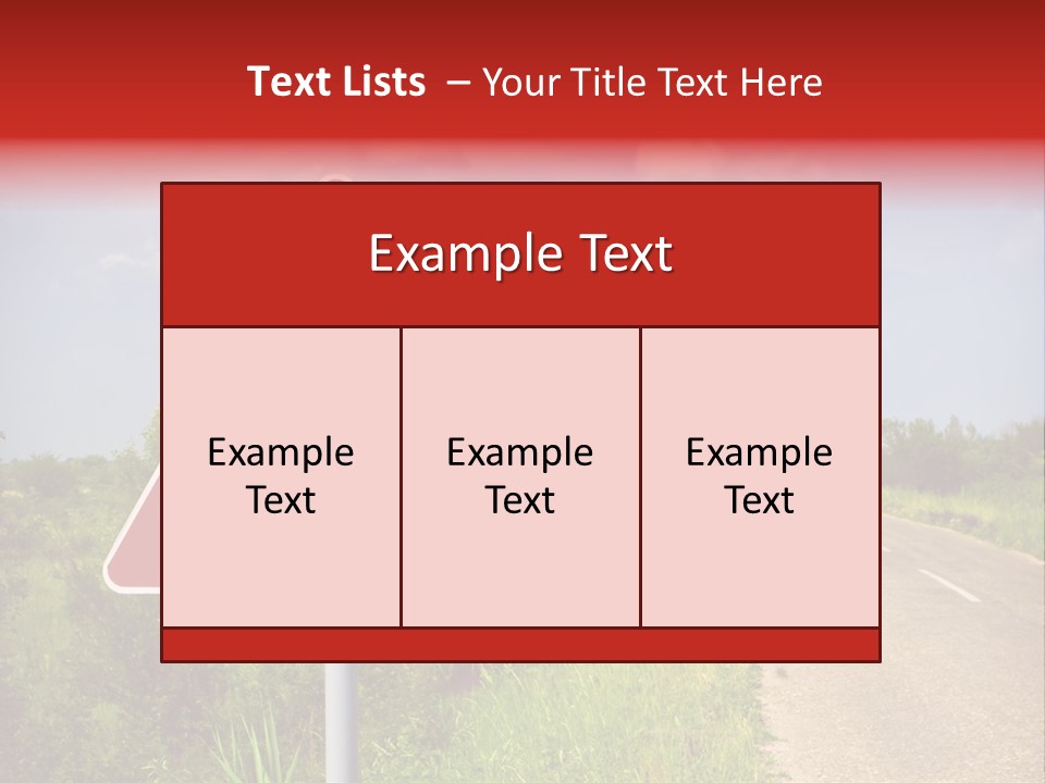 Warning Curve Outdoors PowerPoint Template