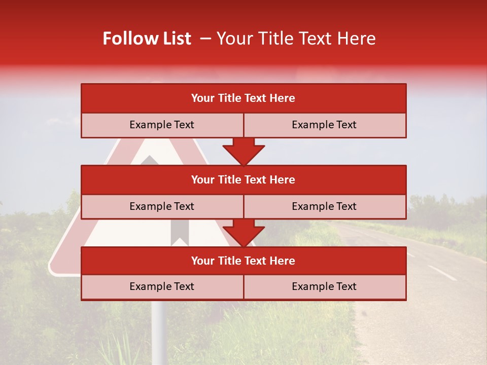 Warning Curve Outdoors PowerPoint Template
