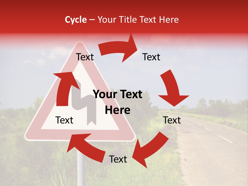 Warning Curve Outdoors PowerPoint Template