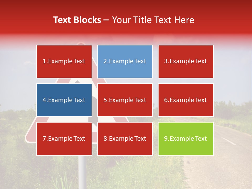 Warning Curve Outdoors PowerPoint Template