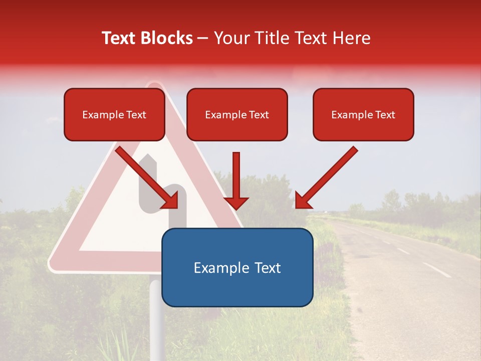 Warning Curve Outdoors PowerPoint Template