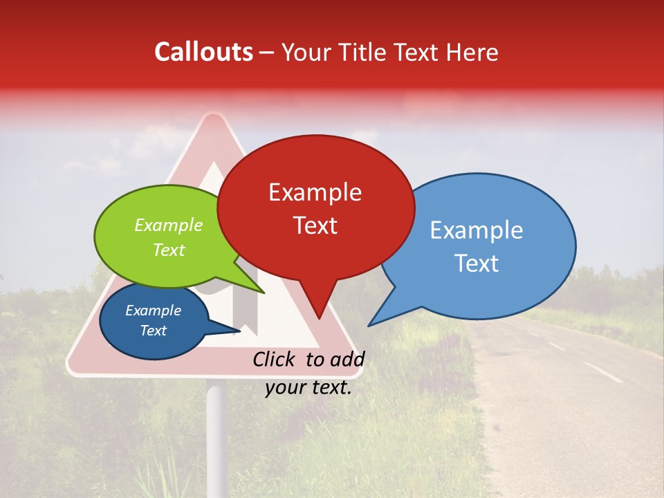 Warning Curve Outdoors PowerPoint Template