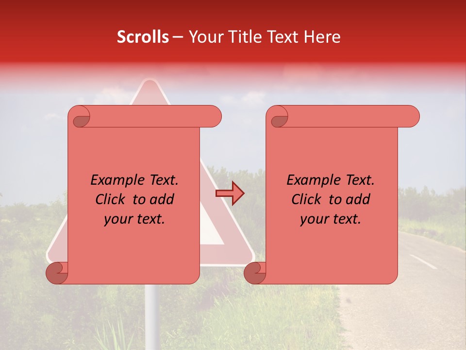 Warning Curve Outdoors PowerPoint Template