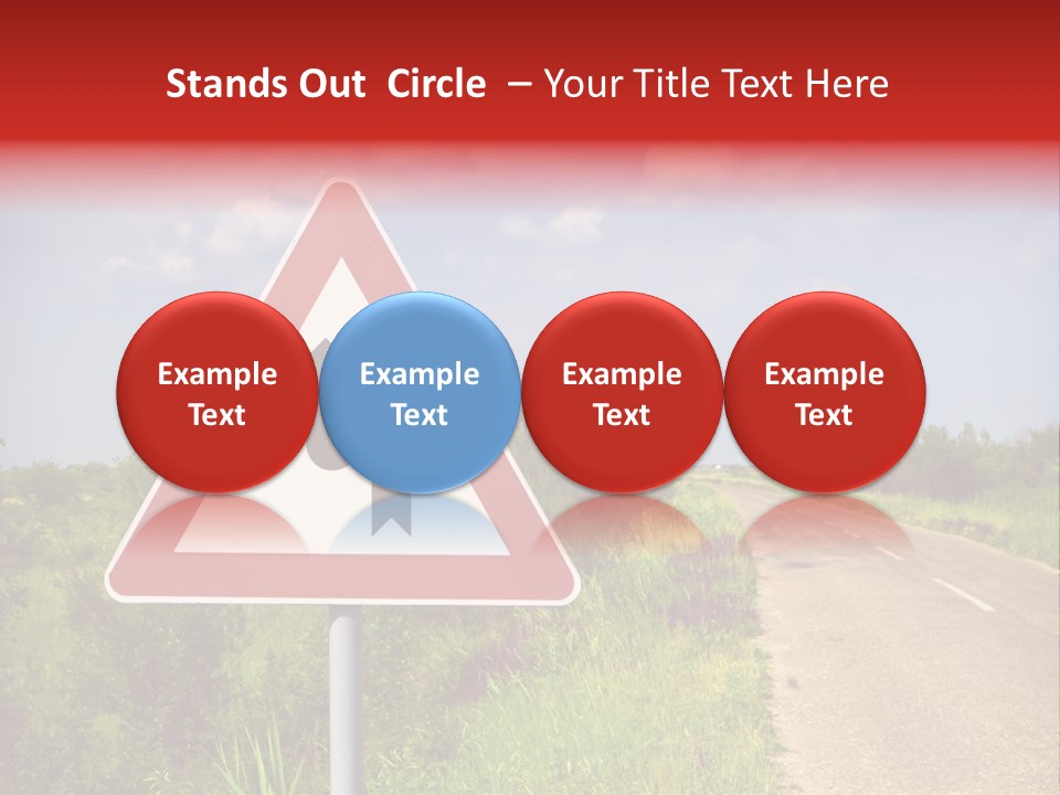 Warning Curve Outdoors PowerPoint Template