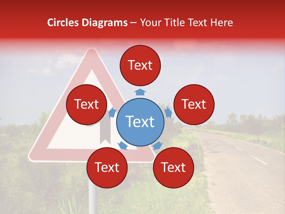 Warning Curve Outdoors PowerPoint Template