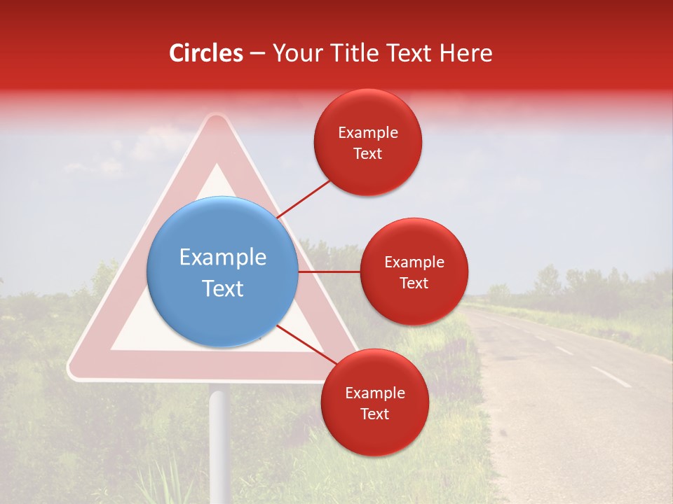 Warning Curve Outdoors PowerPoint Template