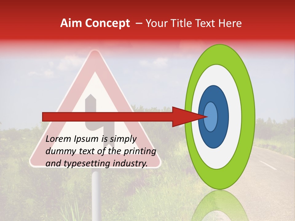 Warning Curve Outdoors PowerPoint Template