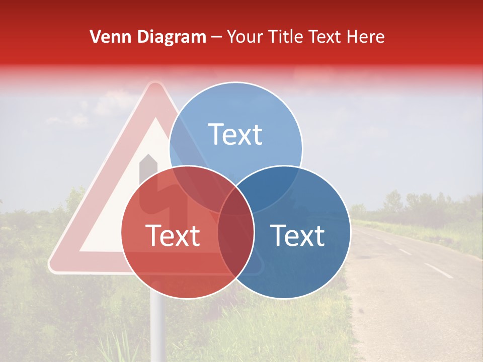 Warning Curve Outdoors PowerPoint Template