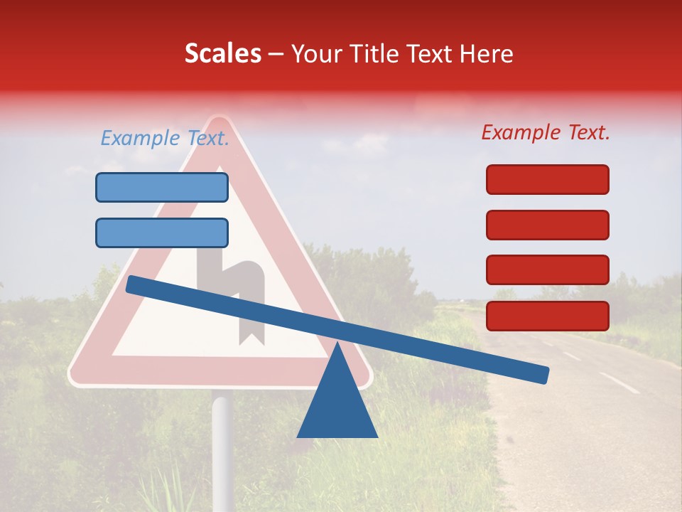 Warning Curve Outdoors PowerPoint Template