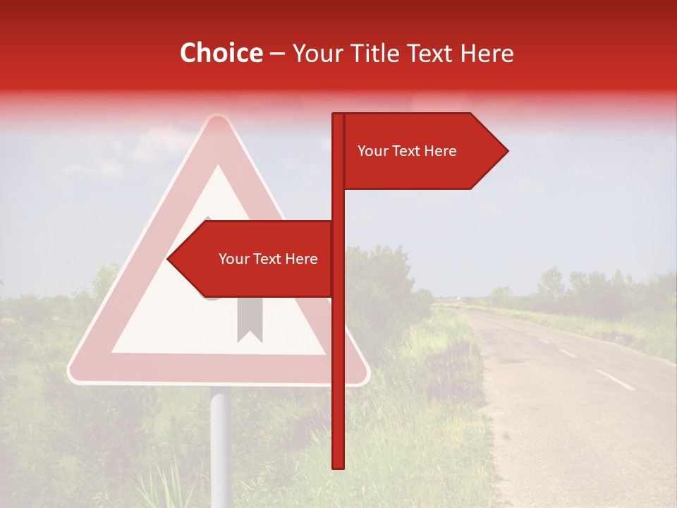 Warning Curve Outdoors PowerPoint Template