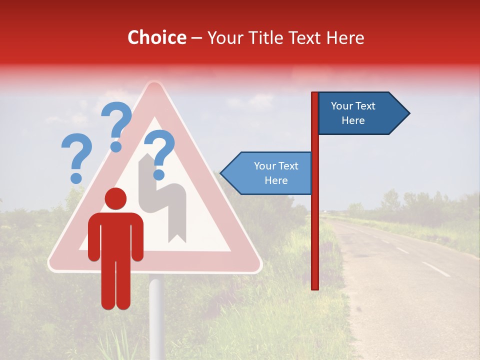 Warning Curve Outdoors PowerPoint Template