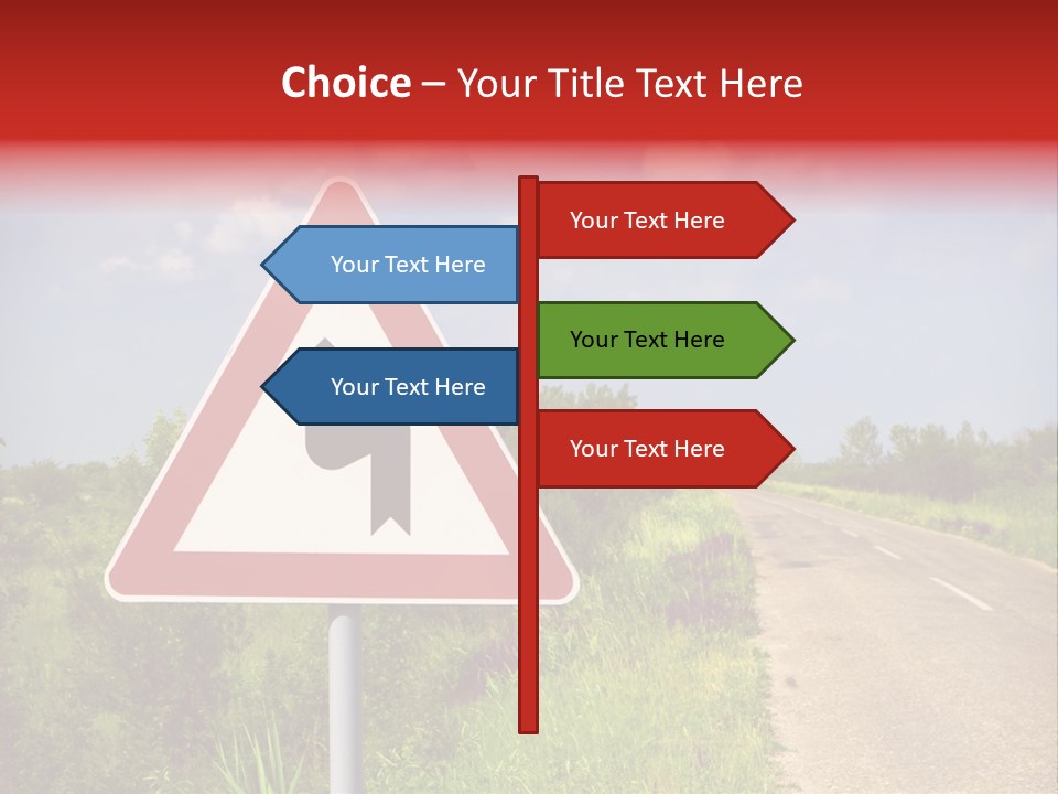 Warning Curve Outdoors PowerPoint Template