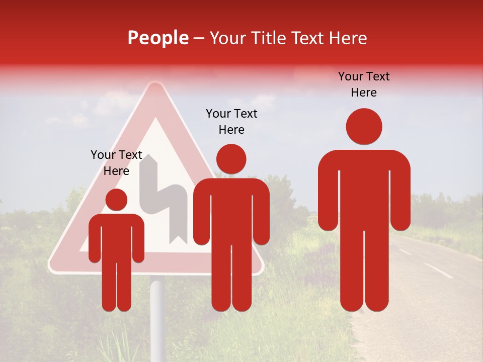Warning Curve Outdoors PowerPoint Template