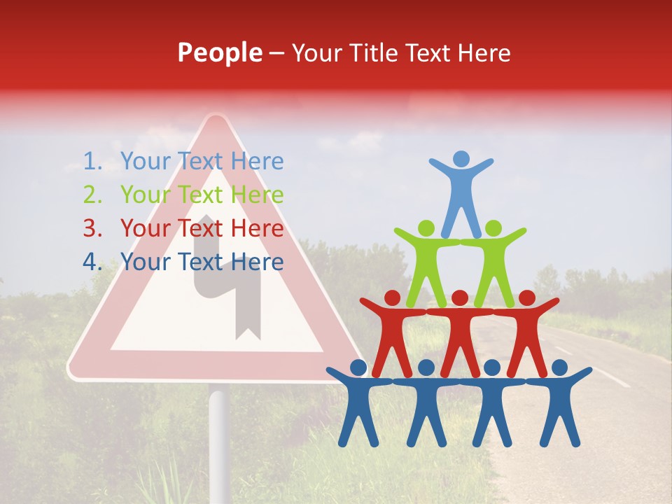 Warning Curve Outdoors PowerPoint Template