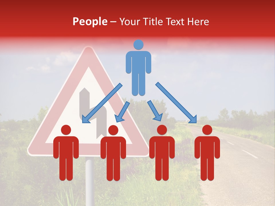 Warning Curve Outdoors PowerPoint Template