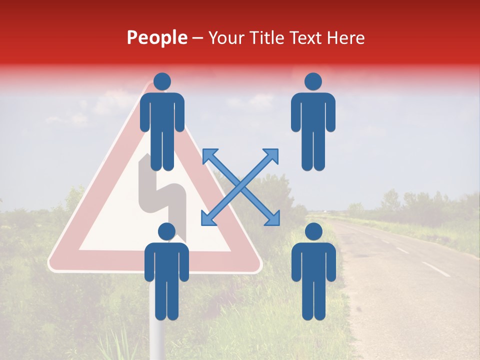 Warning Curve Outdoors PowerPoint Template