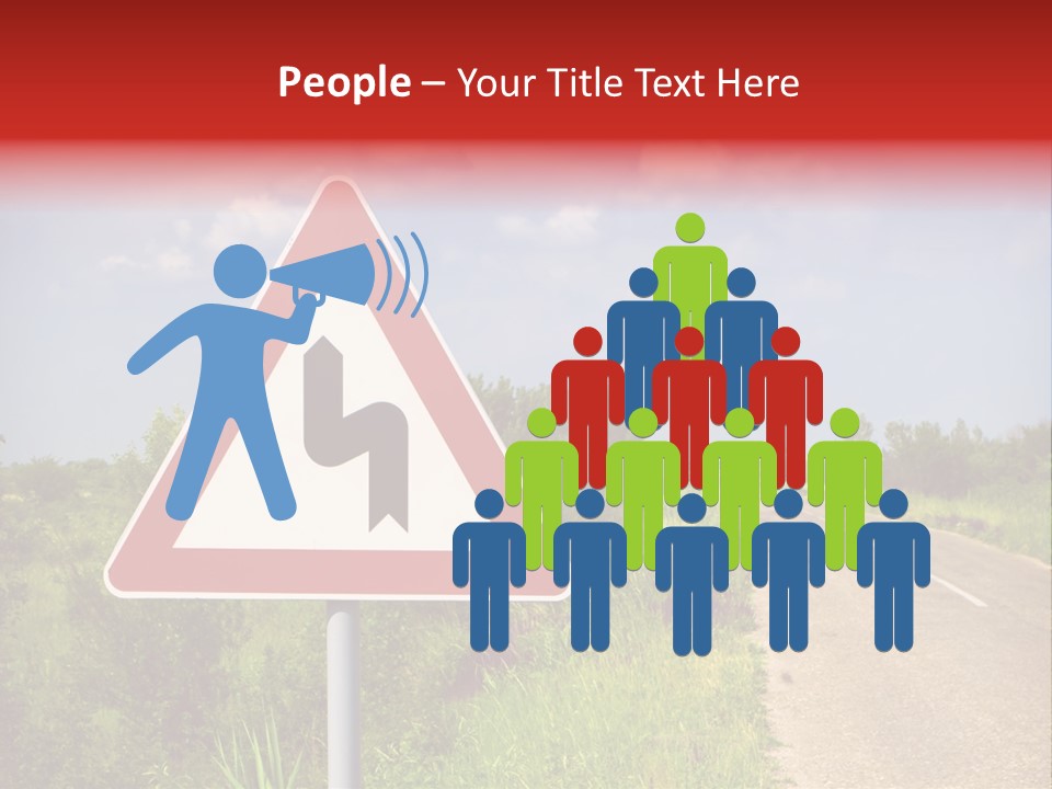 Warning Curve Outdoors PowerPoint Template