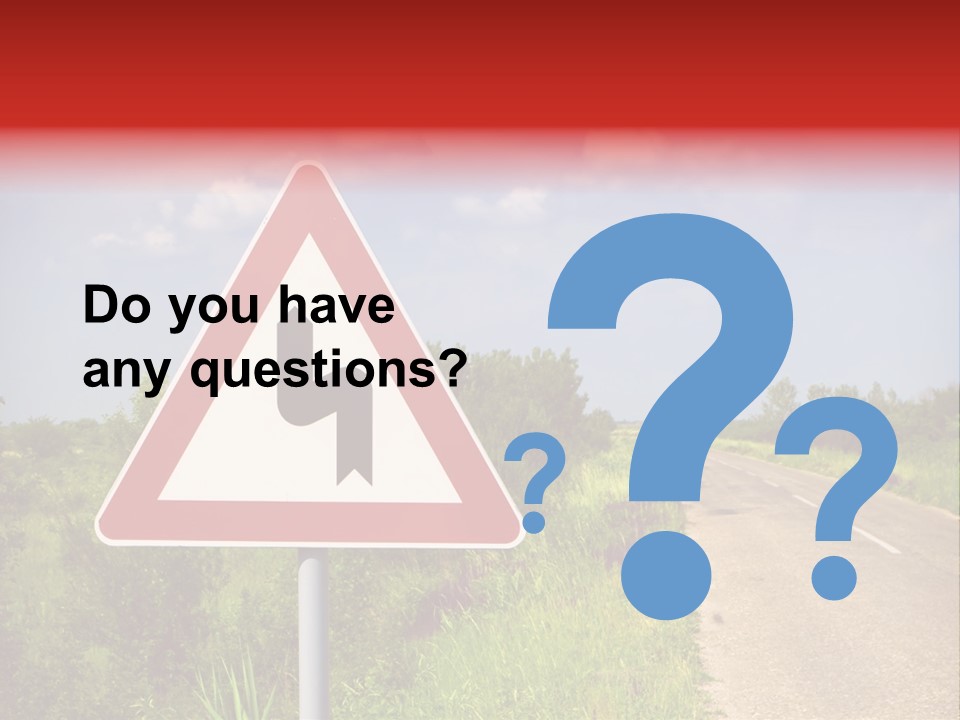 Warning Curve Outdoors PowerPoint Template