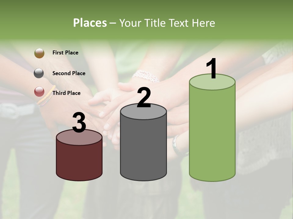 Young Adult Hands Standing PowerPoint Template