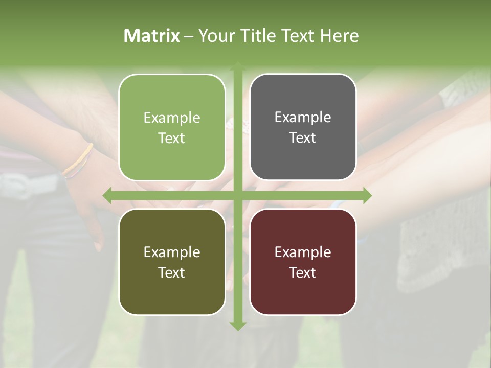 Young Adult Hands Standing PowerPoint Template