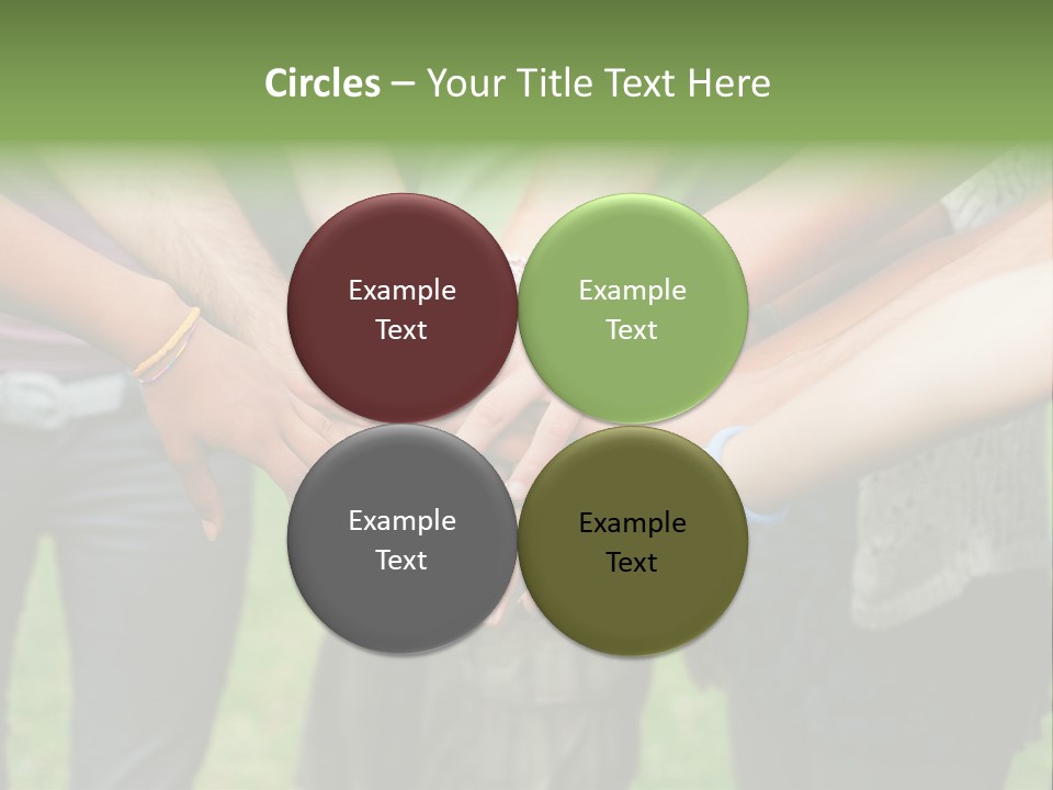 Young Adult Hands Standing PowerPoint Template