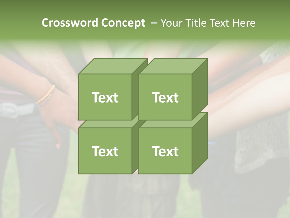 Young Adult Hands Standing PowerPoint Template