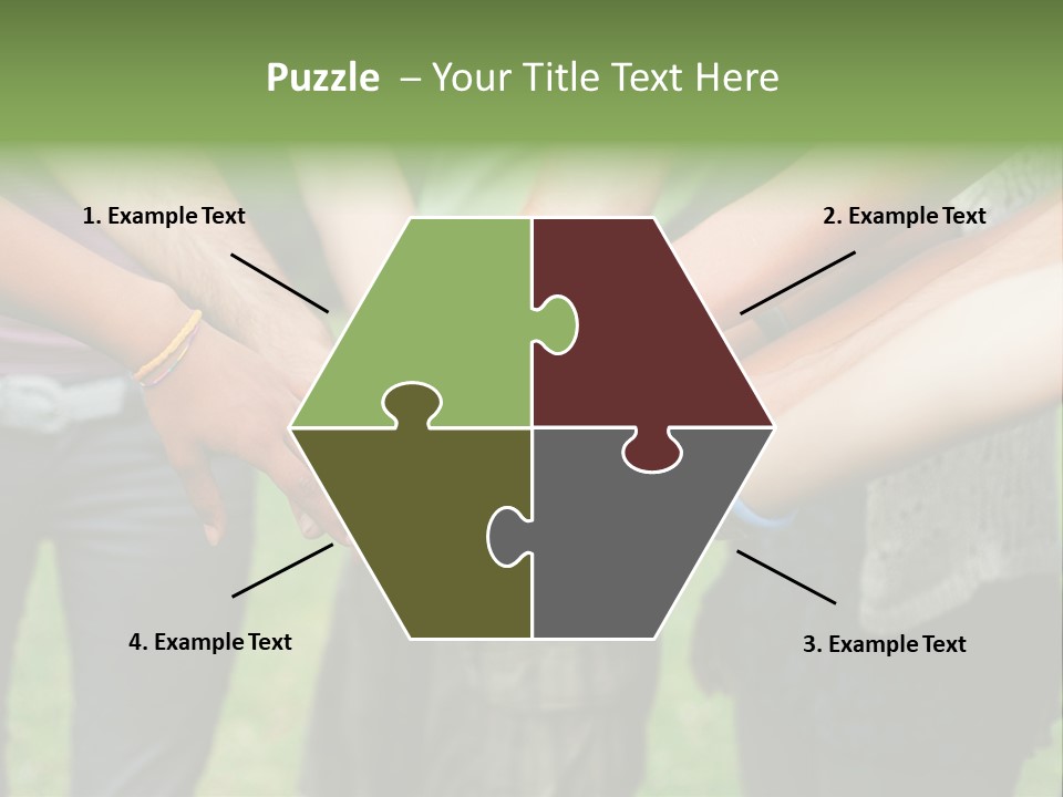 Young Adult Hands Standing PowerPoint Template