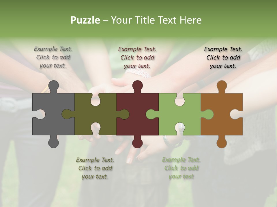 Young Adult Hands Standing PowerPoint Template