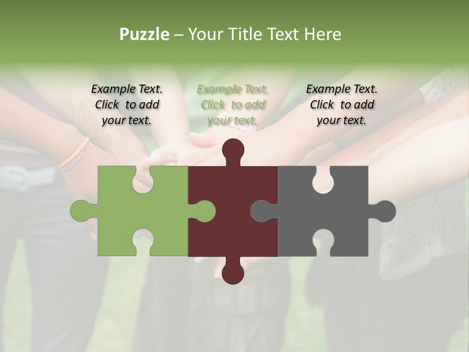 Young Adult Hands Standing PowerPoint Template