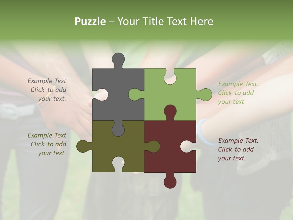 Young Adult Hands Standing PowerPoint Template