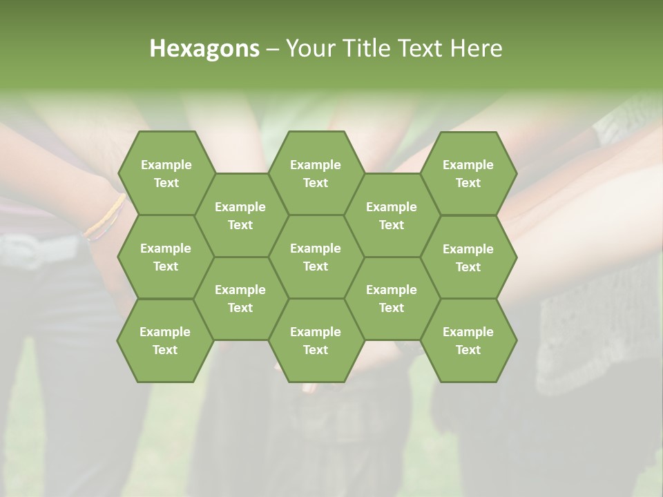 Young Adult Hands Standing PowerPoint Template