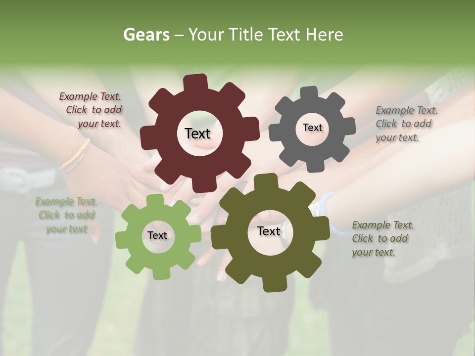 Young Adult Hands Standing PowerPoint Template