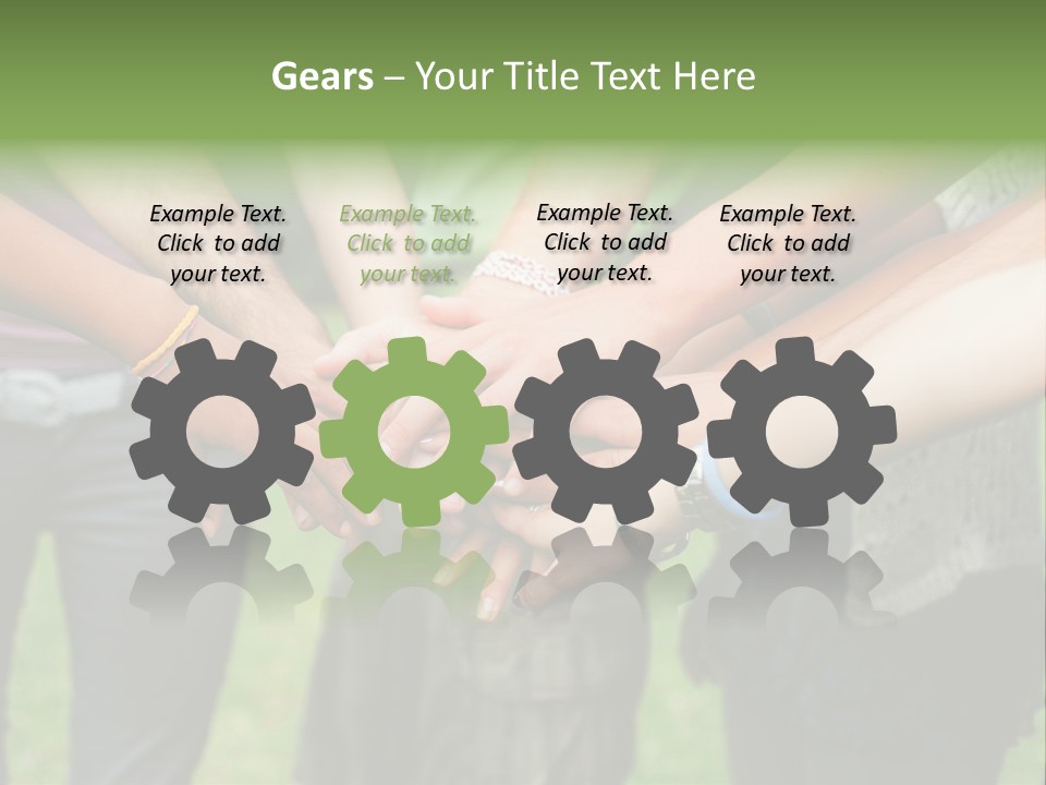 Young Adult Hands Standing PowerPoint Template