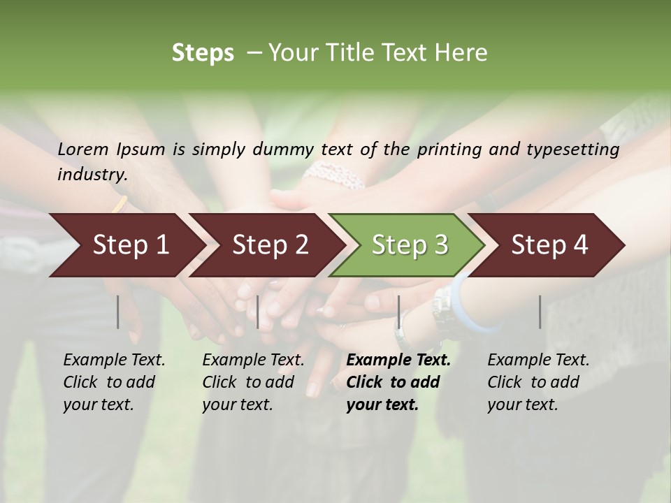 Young Adult Hands Standing PowerPoint Template