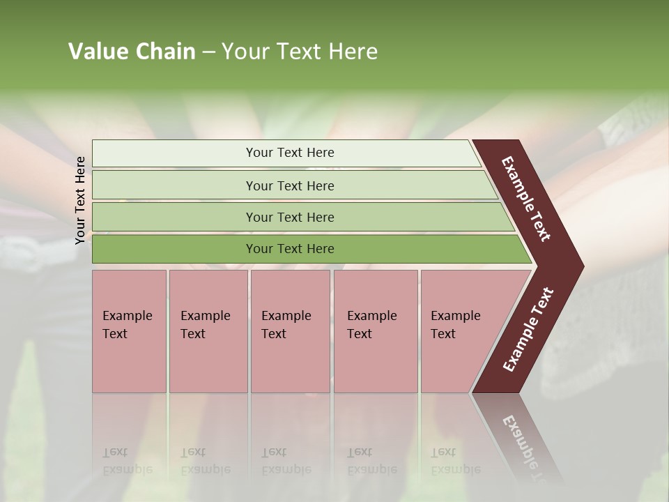 Young Adult Hands Standing PowerPoint Template