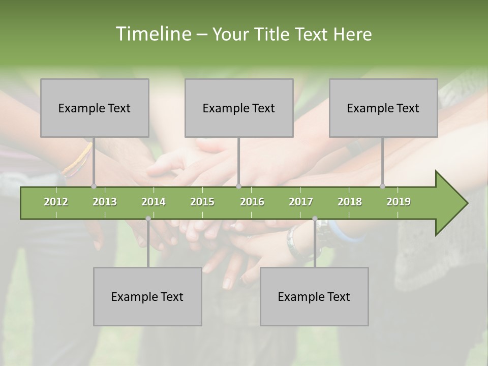 Young Adult Hands Standing PowerPoint Template