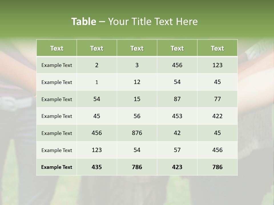 Young Adult Hands Standing PowerPoint Template