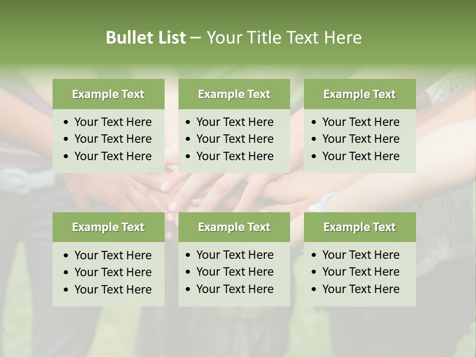 Young Adult Hands Standing PowerPoint Template