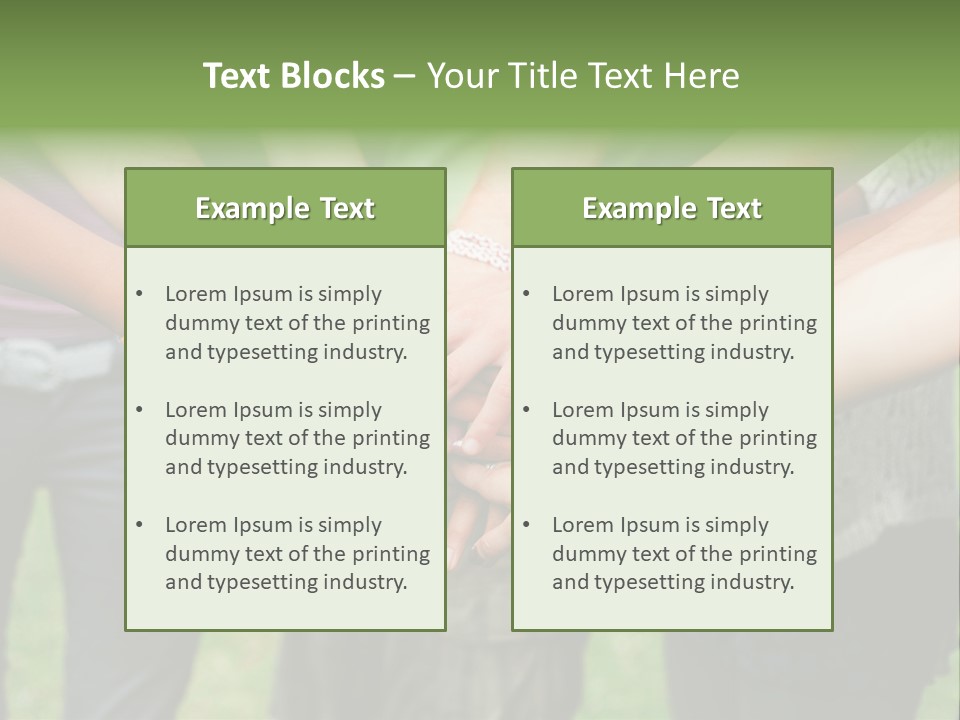 Young Adult Hands Standing PowerPoint Template