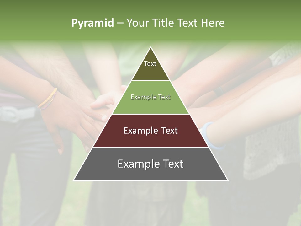 Young Adult Hands Standing PowerPoint Template
