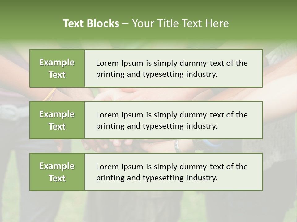 Young Adult Hands Standing PowerPoint Template