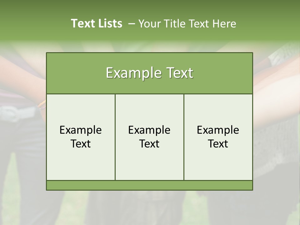 Young Adult Hands Standing PowerPoint Template