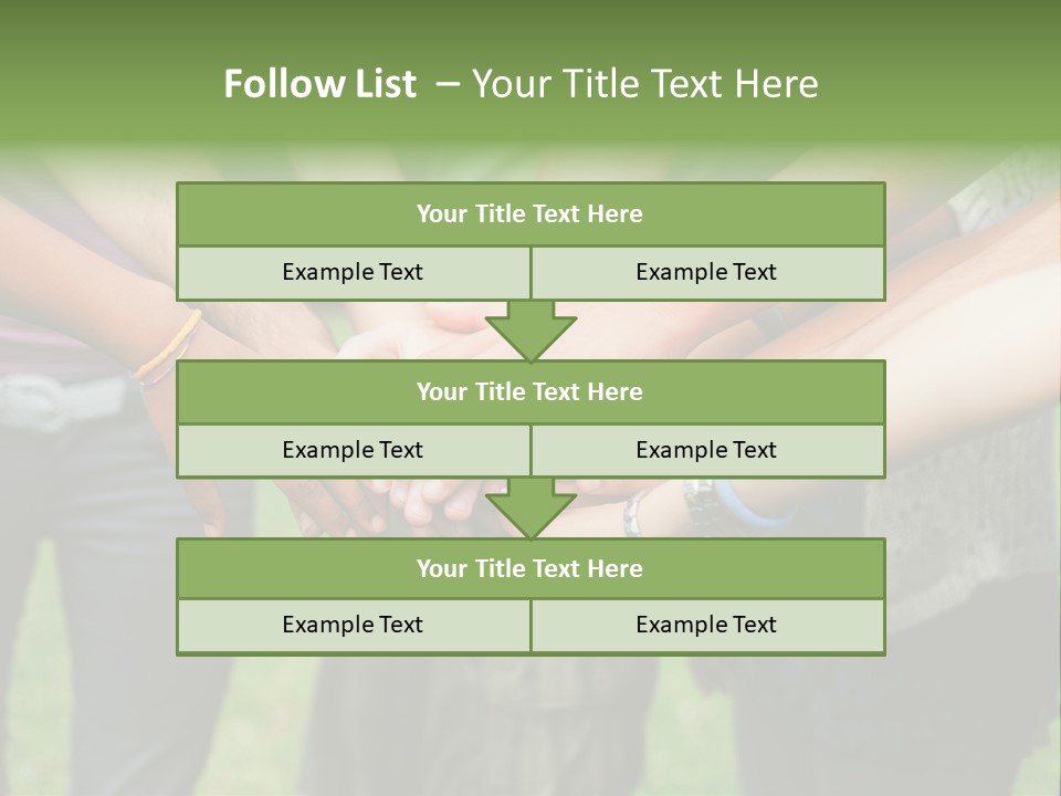 Young Adult Hands Standing PowerPoint Template