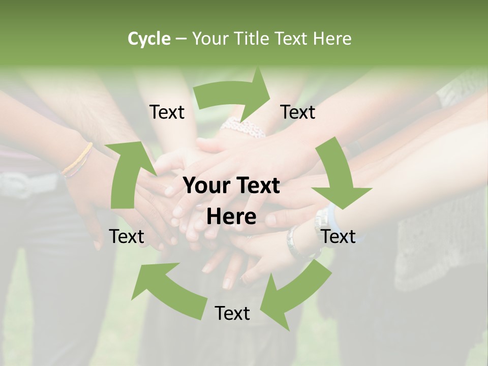 Young Adult Hands Standing PowerPoint Template